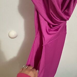 SHEIN Fuchsia Textured Dress